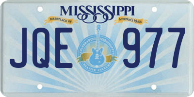 MS license plate JQE977