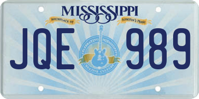 MS license plate JQE989