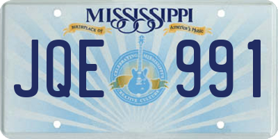 MS license plate JQE991