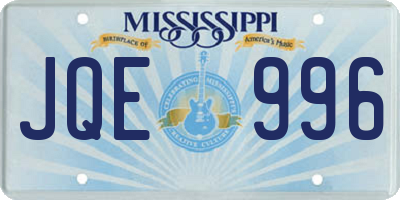 MS license plate JQE996