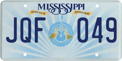 MS license plate JQF049