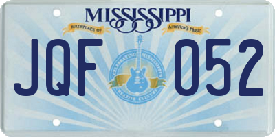 MS license plate JQF052