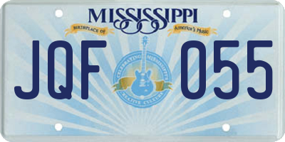 MS license plate JQF055
