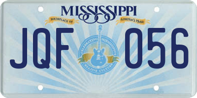 MS license plate JQF056