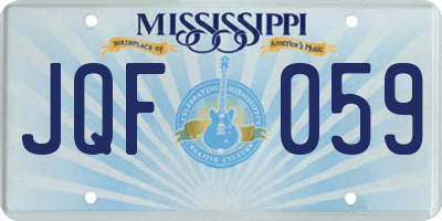 MS license plate JQF059
