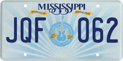 MS license plate JQF062