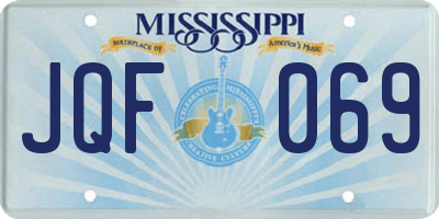 MS license plate JQF069
