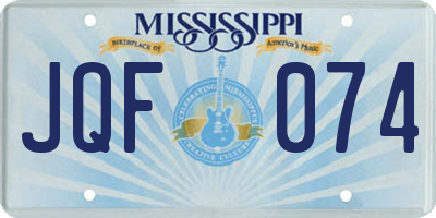 MS license plate JQF074