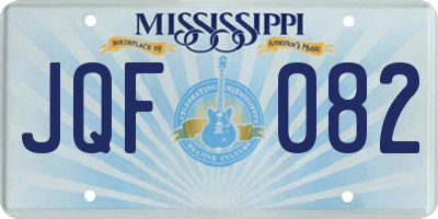 MS license plate JQF082
