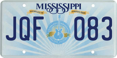 MS license plate JQF083