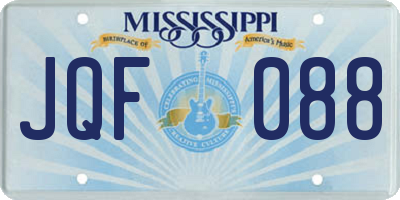 MS license plate JQF088