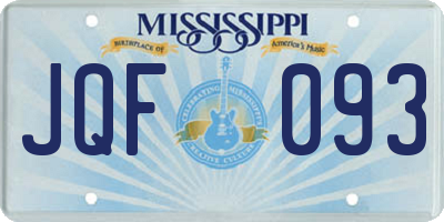 MS license plate JQF093
