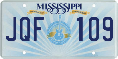 MS license plate JQF109