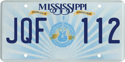 MS license plate JQF112