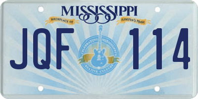 MS license plate JQF114