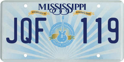 MS license plate JQF119