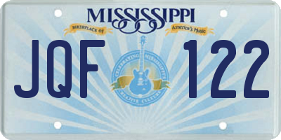MS license plate JQF122