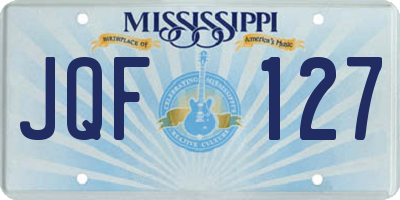 MS license plate JQF127