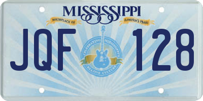 MS license plate JQF128