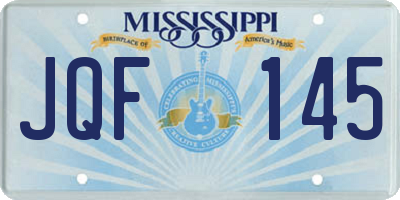MS license plate JQF145