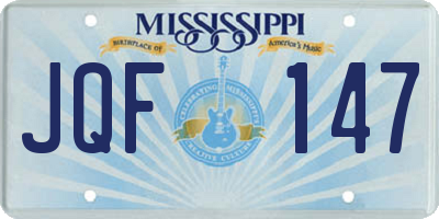 MS license plate JQF147