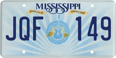 MS license plate JQF149