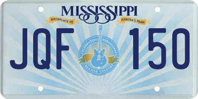 MS license plate JQF150