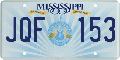 MS license plate JQF153