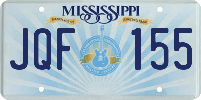 MS license plate JQF155