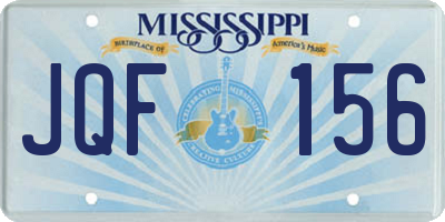 MS license plate JQF156