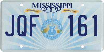 MS license plate JQF161