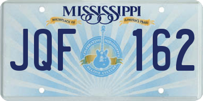 MS license plate JQF162