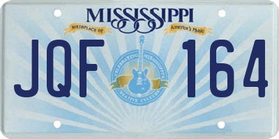 MS license plate JQF164