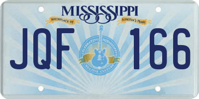 MS license plate JQF166