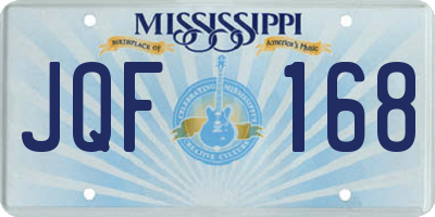 MS license plate JQF168