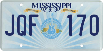 MS license plate JQF170