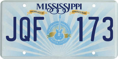 MS license plate JQF173