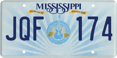 MS license plate JQF174