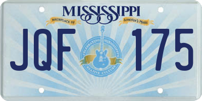 MS license plate JQF175