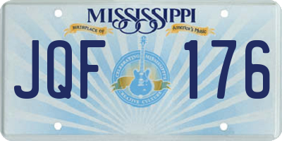 MS license plate JQF176