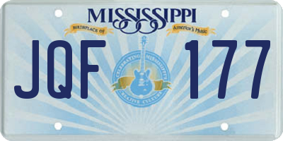 MS license plate JQF177