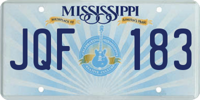 MS license plate JQF183