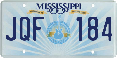 MS license plate JQF184