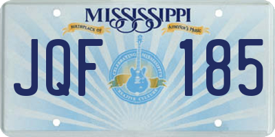 MS license plate JQF185