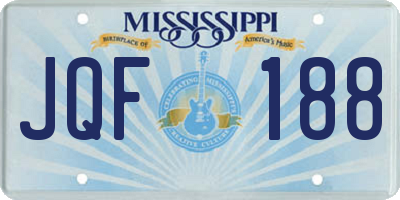 MS license plate JQF188