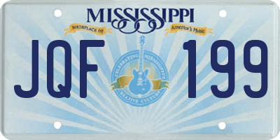 MS license plate JQF199