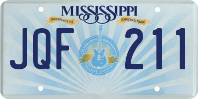 MS license plate JQF211