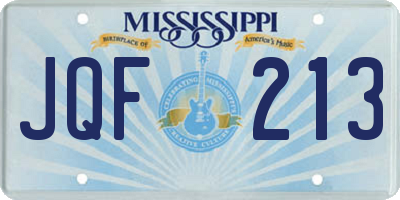 MS license plate JQF213
