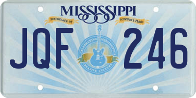 MS license plate JQF246