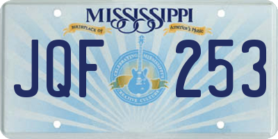 MS license plate JQF253